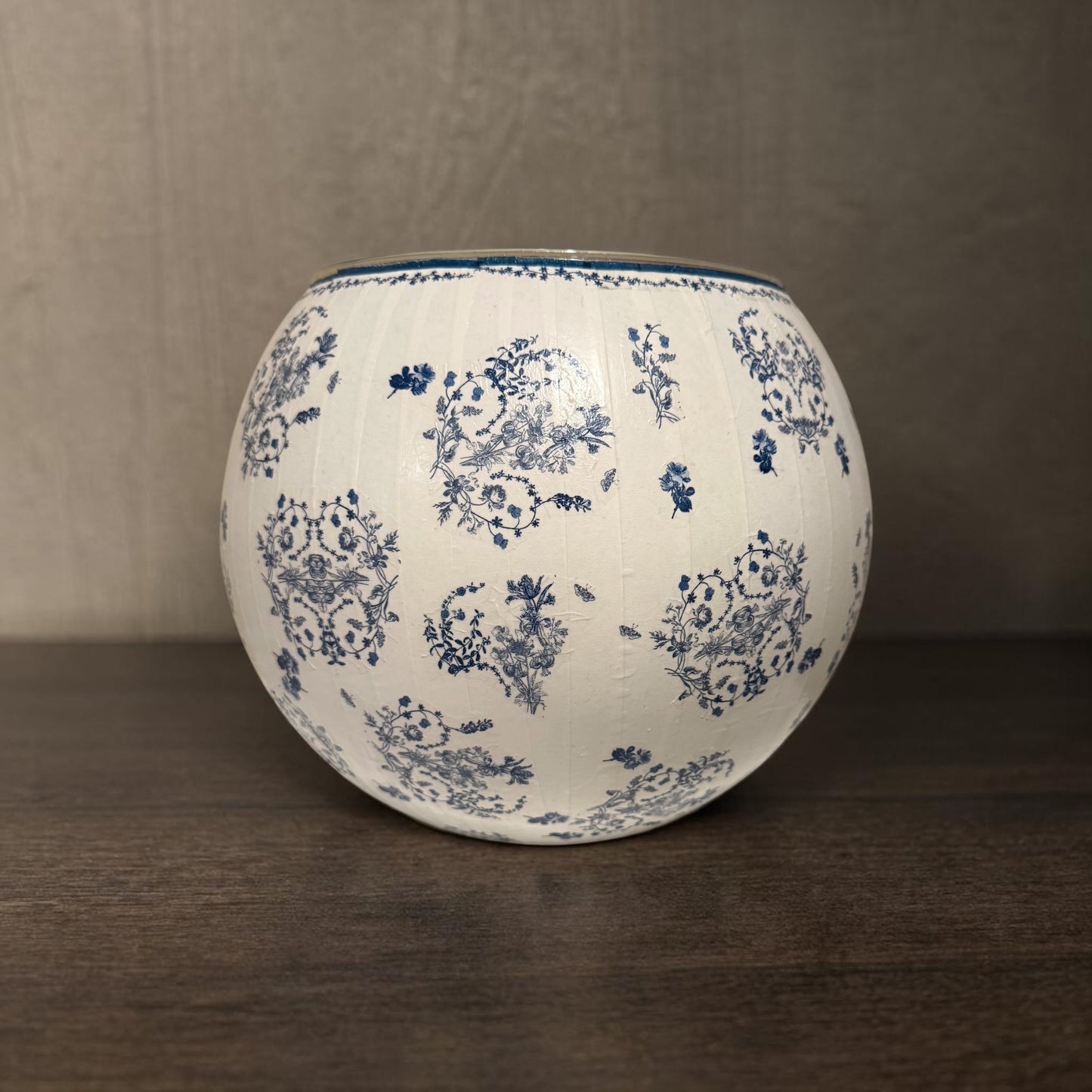 Blue on White with Lemons Inside