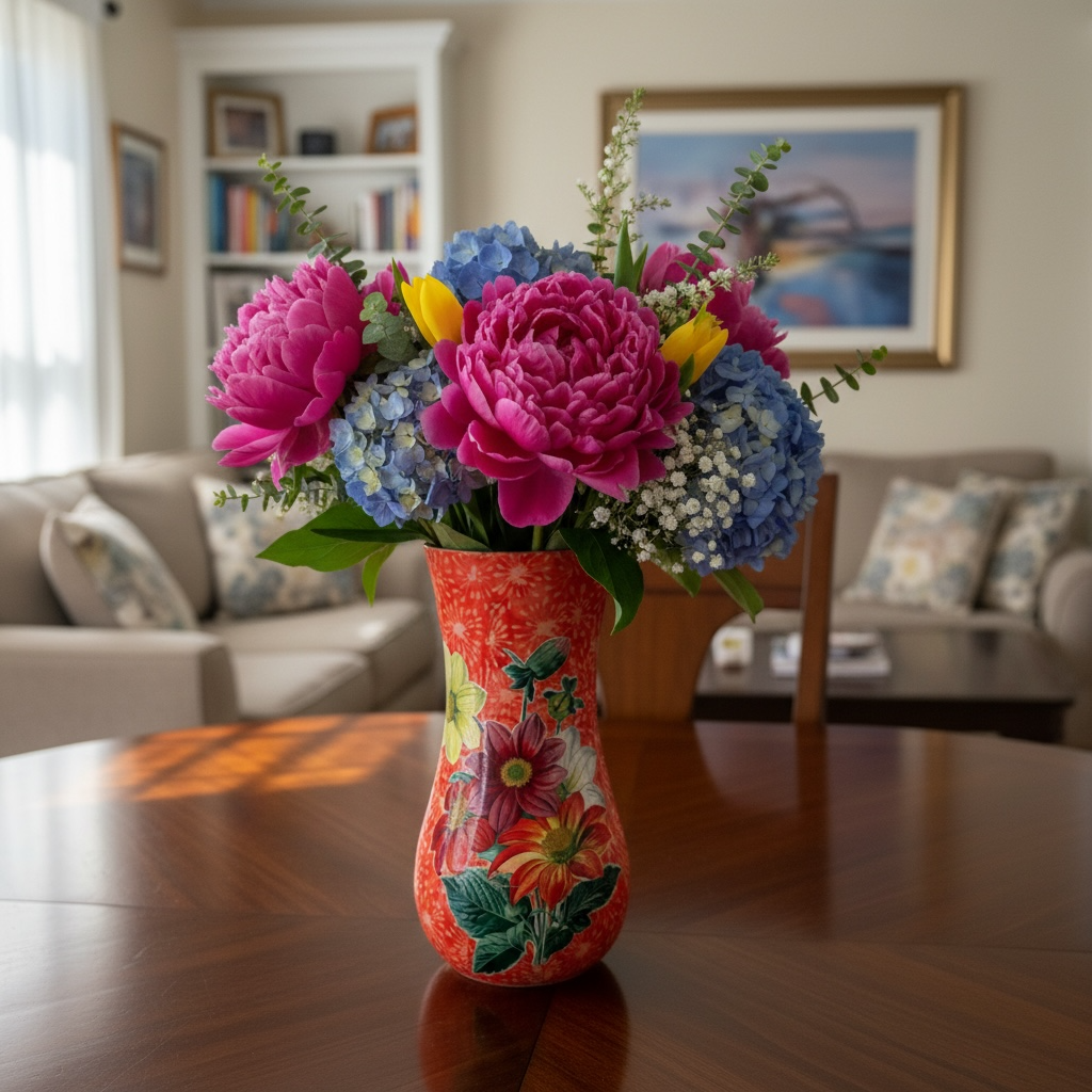 Flowers on Orange