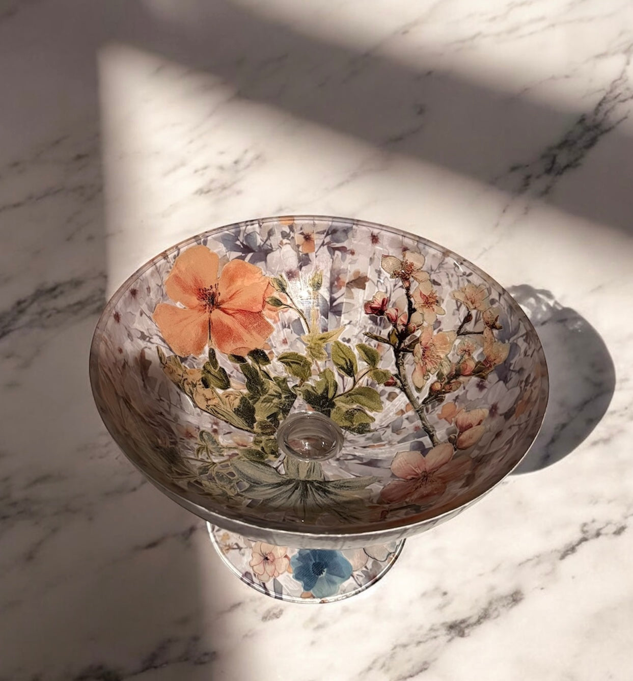 Pedastal Bowl with Flowers