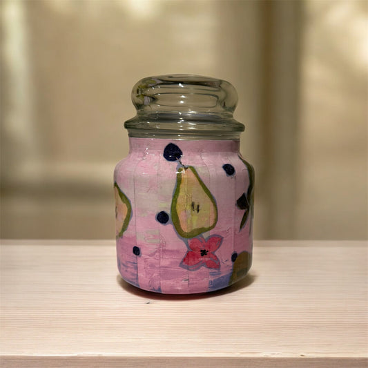 Pink and Purple Pear Jar