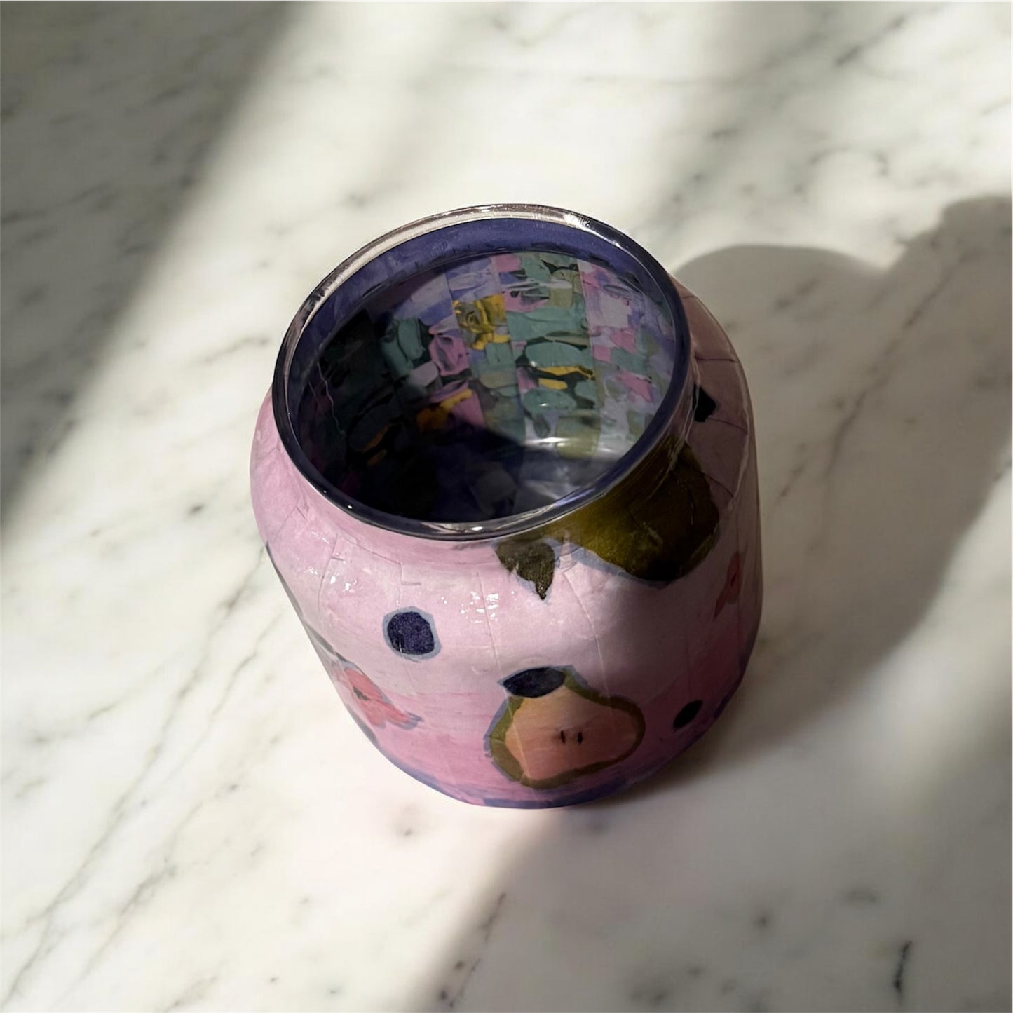 Pink and Purple Pear Jar