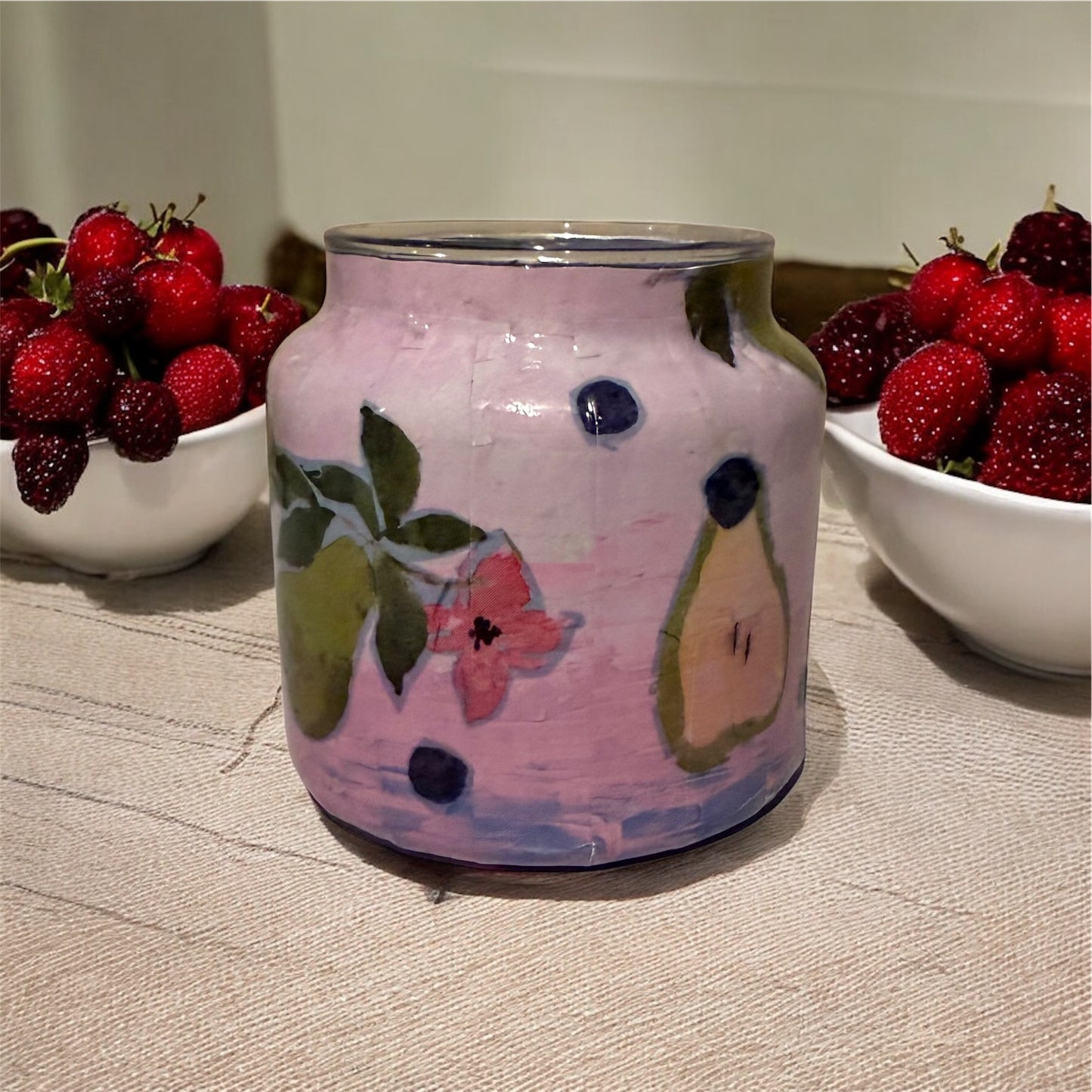 Pink and Purple Pear Jar