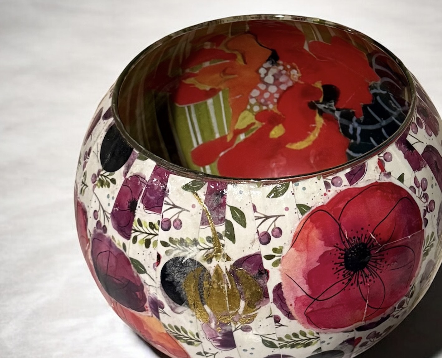 Poppies in Purple and Red