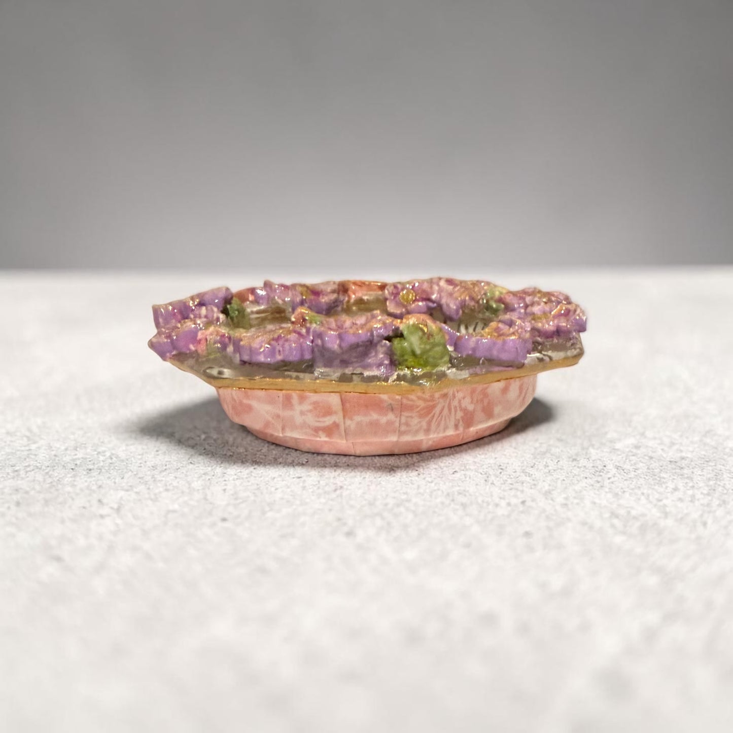 Purple Flower Trinket Bowl