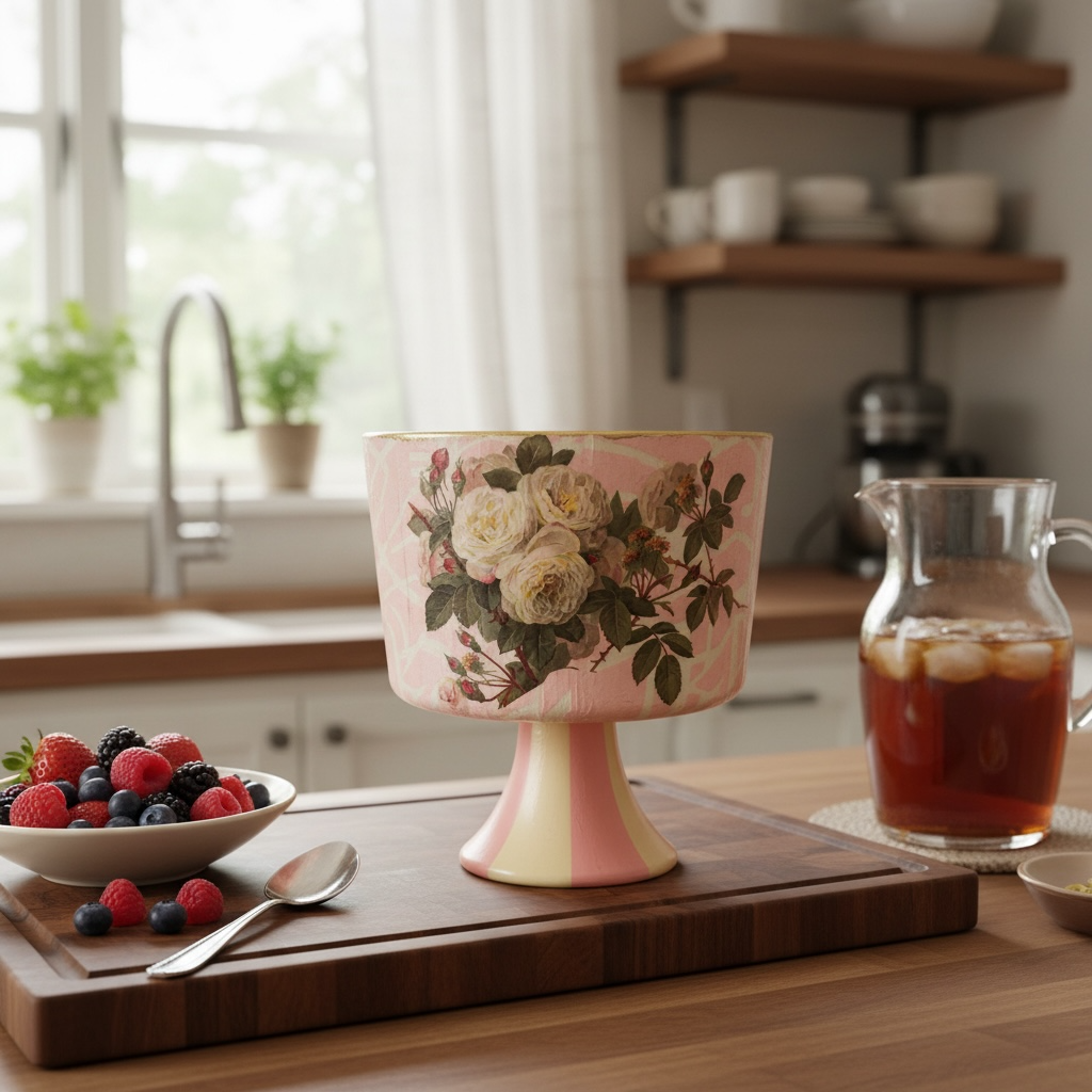 Roses Trifle Bowl